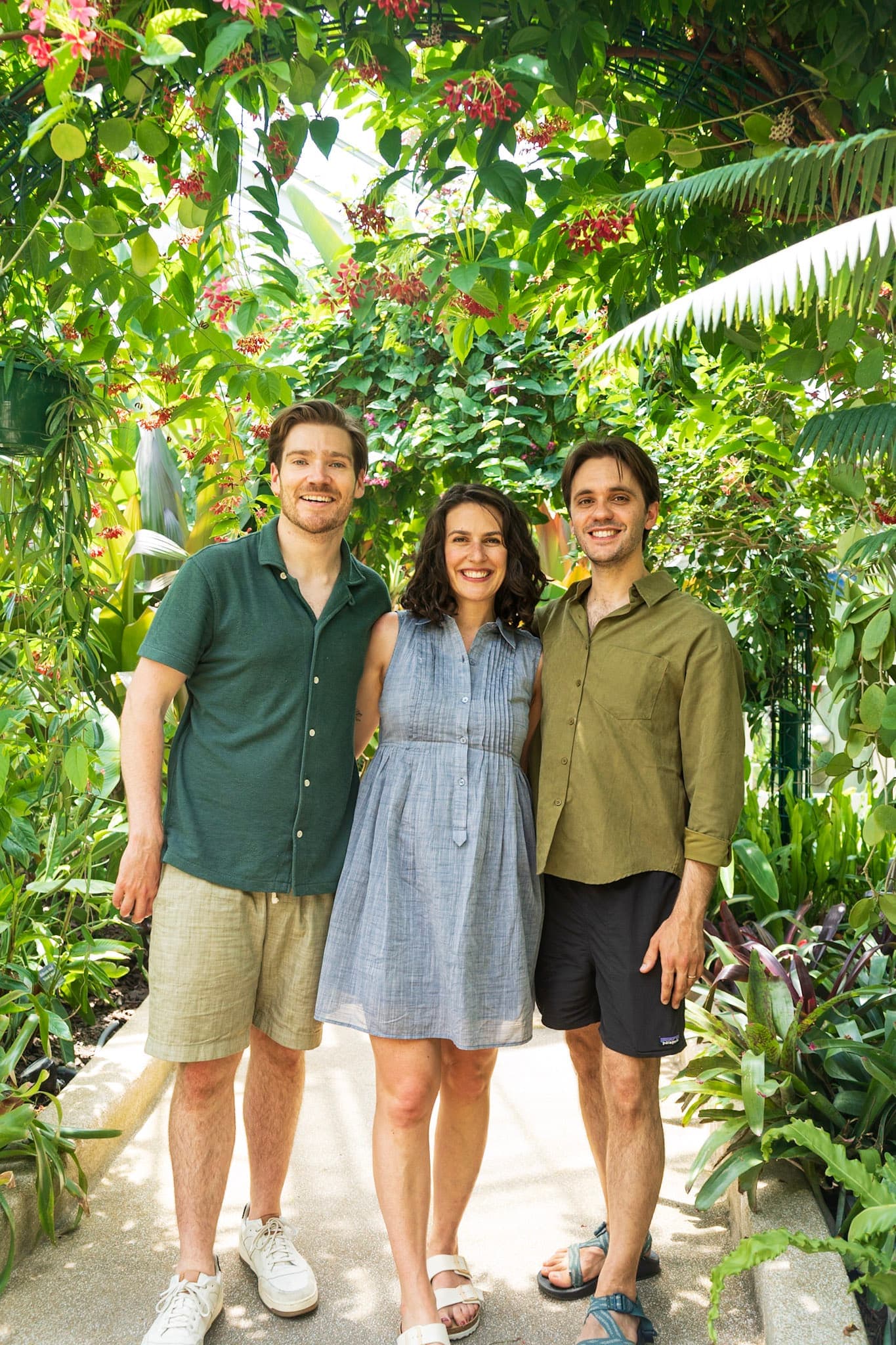 The Switchgrass team standing together in a garden.